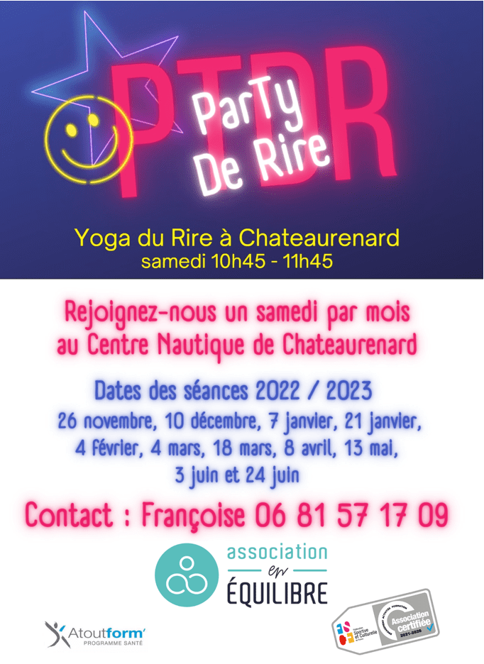 Dates Yoga du rire à Châteaurenard